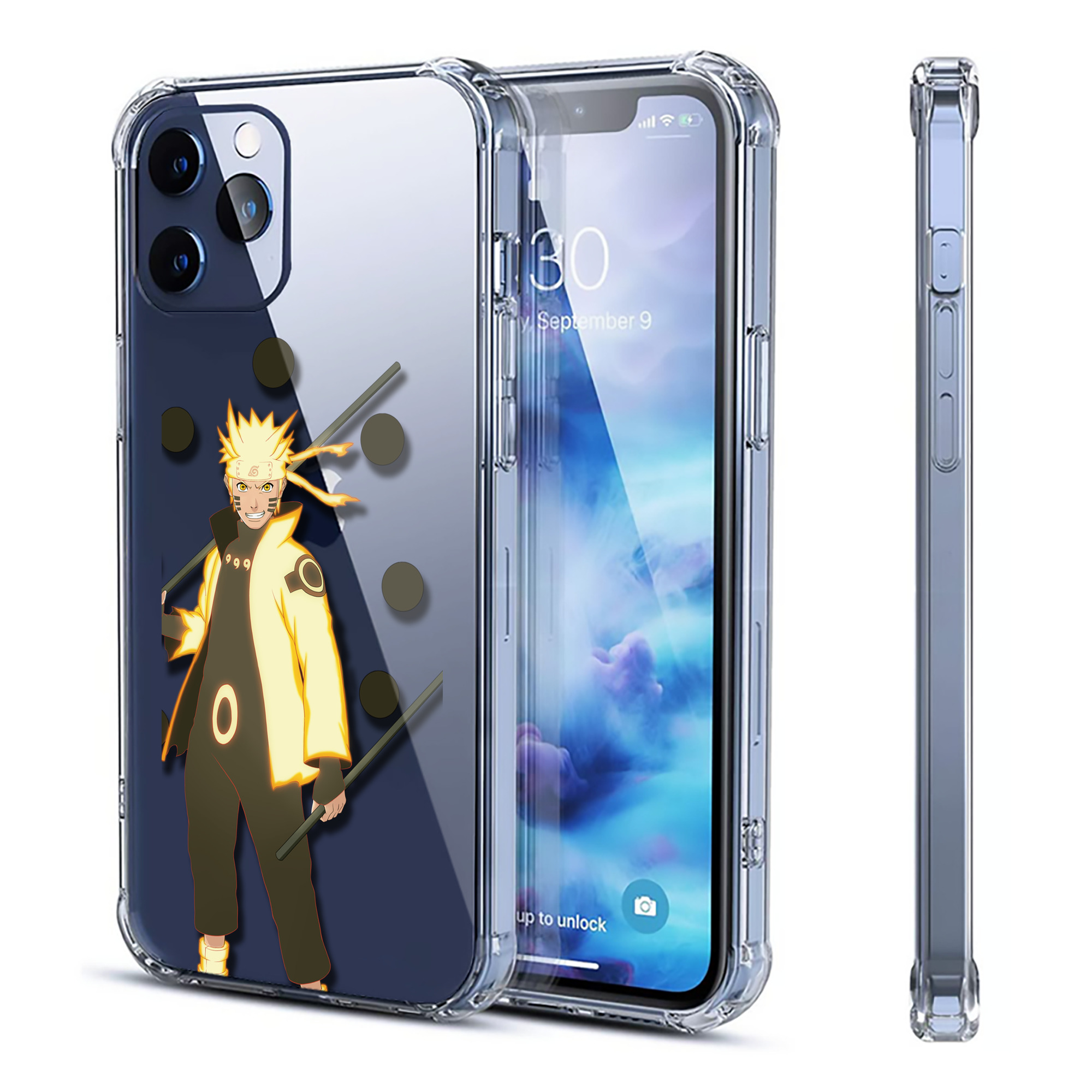 （画像用） NARUTO -ナルト- うずまき ナルト Uzumaki Naruto 【iPhone 12シリーズ対応】透明スマホケース（クリアソフトケース）